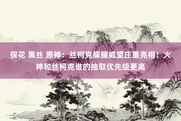 探花 黑丝 原神：丝柯克艨艟威望庄重亮相！火神和丝柯克谁的抽取优先级更高