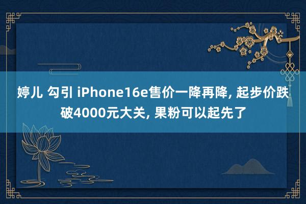 婷儿 勾引 iPhone16e售价一降再降, 起步价跌破4000元大关, 果粉可以起先了